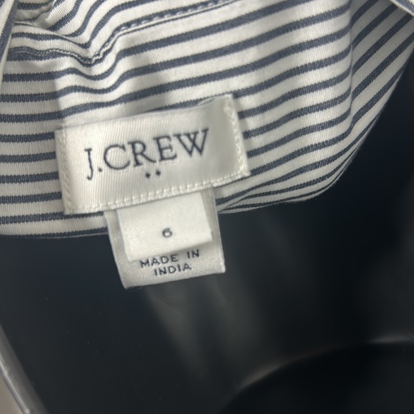 🆕 J. Crew Charcoal & White Button Down Long Sleeve Dress - Picture 7 of 7